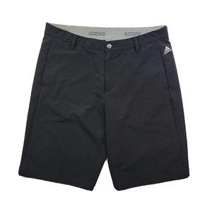 Adidas Men 35 Black Golf Chino Shorts Stretch Slash Pockets 11" Inseam Quick Dry